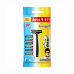 Gillette Guard Manual Shaving Razor Blades - 6 Cartridges | 1 Razor